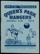 Queen's Park Rangers handbook from the abandoned 1939-40 football season,
