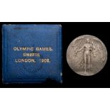 London 1908 London Olympic Games committee member's participation medal, the silver version (60gr.