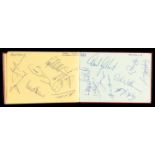 A 1980s cricket autograph album, including the Australian Ashes teams of 1981 and 1985,