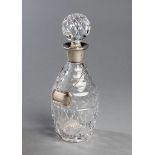 Plumpton race trophy, in the form of a hallmarked silver mounted crystal decanter & stopper,