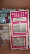 A collection of West Ham United programmes relating to the career of Bobby Moore,