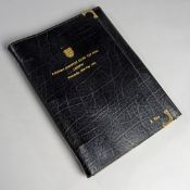 Football Association presentation leather document folder for the occasion of the 1992 European Cup