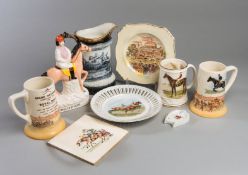 Racing themed 19th/20th century ceramics,