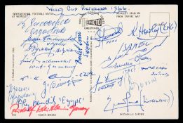 A 1966 World Cup postcard signed by the tournament referees,