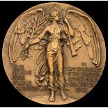 A 1908 London Olympic Games participation medal, the rarer issue in bronze, by Vaughton,