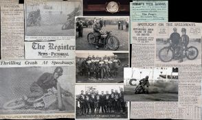 Arthur Atkinson 1930s Australian and British speedway memorabilia,