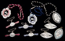 Three groups of Sandown Park badges, for the years 1937, 1938 & 1939,
