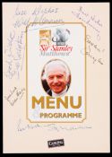 Autographed Sir Stanley Matthews 80th birthday programme/menu,