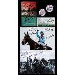 Signed Best Mate 2004 Cheltenham Gold Cup memorabilia, comprising a racecard,