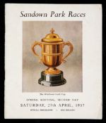 A collection of racecards,