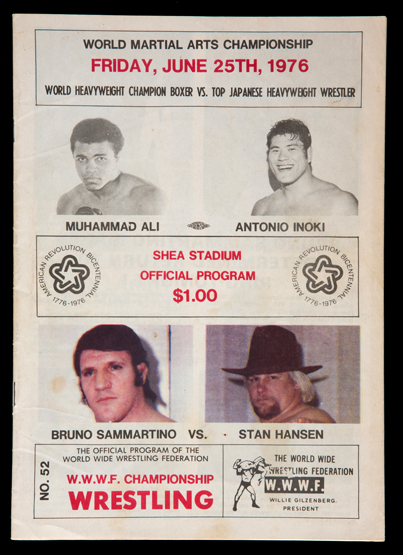 Muhammad Ali v Antonio Inoki boxing programme 25th June 1976,