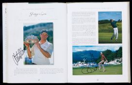 Multi-signed European Tour Golf Yearbook 2002, contains 193 signatures, Langer, Mickelson, Westwood,