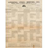 A broadsheet published for the 1902 Liverpool Grand National Meeting,