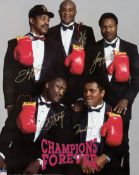 A "Champions Forever" multi-signed poster,