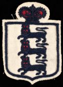 Colin Veitch England shirt badge from the Newcastle United player's international debut v Ireland