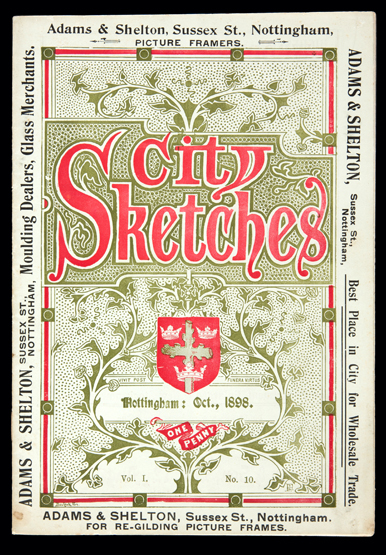 Nottingham periodical "City Sketches" October 1898 with coverage of the opening of Nottingham