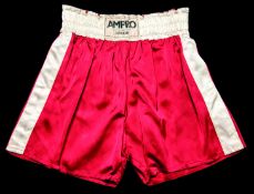 The boxing trunks worn by Cassius Clay in the fight v Henry Cooper at Wembley Stadium 18th June