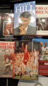 Nine signed football books, all hardbacks with d/j's, George Cohen - My Autobiography,