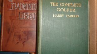 Nine volumes on golf, including 6th Edition Badminton Library Golf,