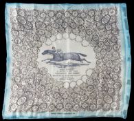 Ladies silk scarf commemorating the victory of Mr Beatty's Bois Roussel in the 1938 Derby