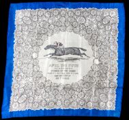 Ladies silk scarf commemorating Mr Wall's 1932 Derby winner April The Fifth