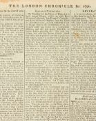 The London Chronicle Newspaper published 27-29 October 1791 and carrying a report headlined "Fracas