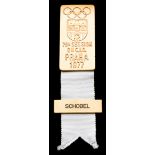 International Olympic Committee member's badge for the Prague 1977 62nd Session, gilt,