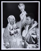 Henry Cooper signed photograph, 10 by 8in.