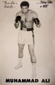 Large linen-backed Muhammad Ali poster,