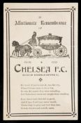 Chelsea FC "memorial" postcard, IN AFFECTIONATE REMEMBRANCE OF POOR OLD CHELSEA F.C.