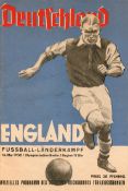 Germany v England international programme played in Berlin 14th May 1938, official programme,