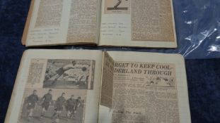 Two Tottenham Hotspur scrapbooks compiled for season 1936-37 and 1937-38,