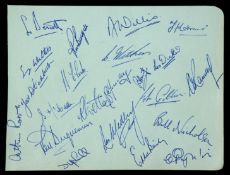The autographs of Arthur Rowe's Tottenham Hotspur 'push and run' team of the early 1950s,