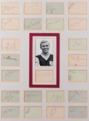 West Ham United autographed display from Bobby Moore's debut senior season 1958-59,