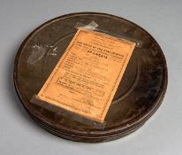 Can of 35mm film of the France v Italy international football match played in Paris 4th April 1948,