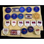 A collection of 21 Great Britain Olympic Team badges dating between 1964 and 2004,