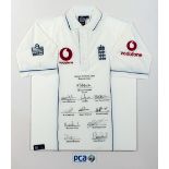 A Professional Cricketers' Association issued England cricket shirt signed by the Test Series team