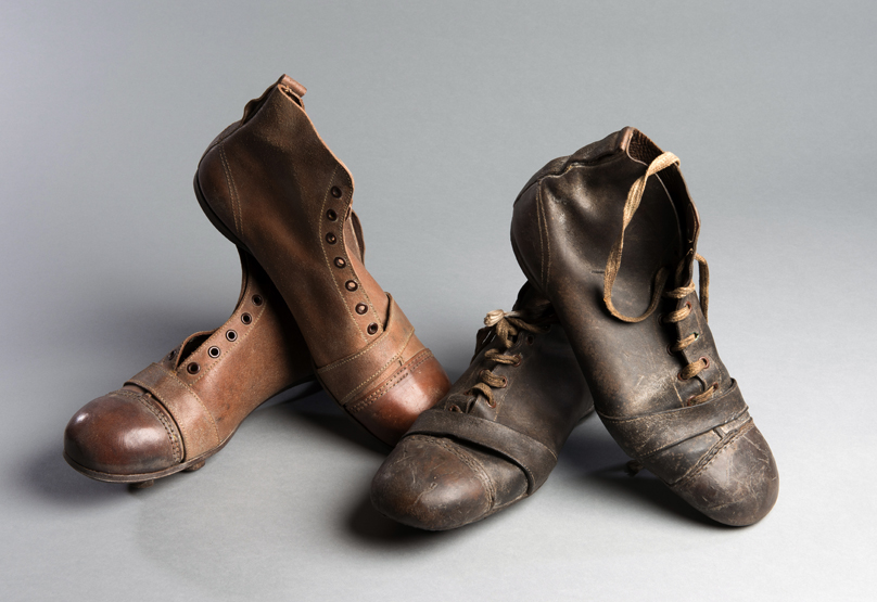 Two pairs of vintage football boots,