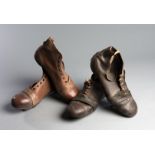 Two pairs of vintage football boots,