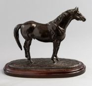 Harriet Glen (contemporary) NORTHERN DANCER signed, numbered 29/100, bronze, set in a wooden base,