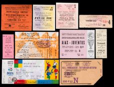 A collection of football tickets, wide variety including F.A.