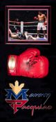 A signed Manny Pacquiao boxing glove presentation,