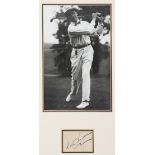 Walter Hagen autographed photographic presentation,