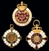 A group of three 1896 Sandown Park badges, consisting of a gentleman's badge, numbered 2533,
