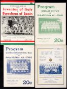 An interesting group of four American soccer programmes featuring European teams,