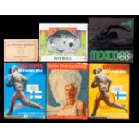 A collection of books and magazines pertaining to the Winter and Summer Olympics 1912-1972,