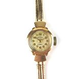 9 ct yellow gold lady's watch.