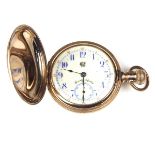 Hampden Watch Company yellow gold full hunter pocket watch.