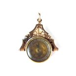 9 ct yellow gold late Victorian compass fob.