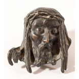 Ancient bronze sculpture, “Testa di Cristo”, end of 17th Century – beginning of 18th Century